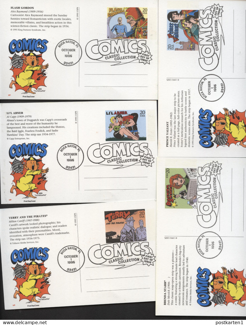 USA UX221-240 COMICS Set Of 20 Postal Cards FDC House Of Farnham 1995 - 1981-00