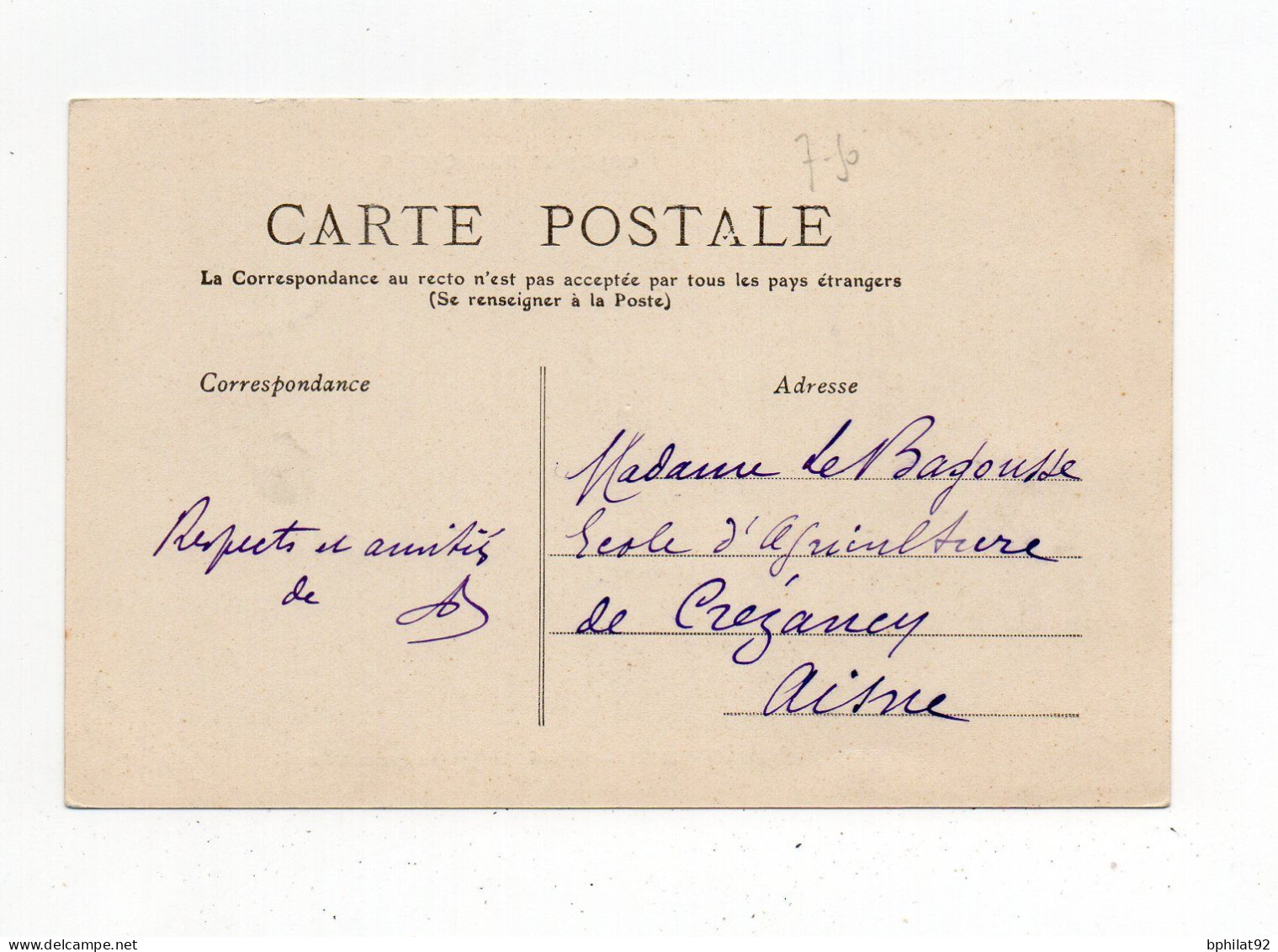 !!! CACHET DE DJENNE - SOUDAN SUR CPA DE 1906 POUR LA FRANCE - Briefe U. Dokumente