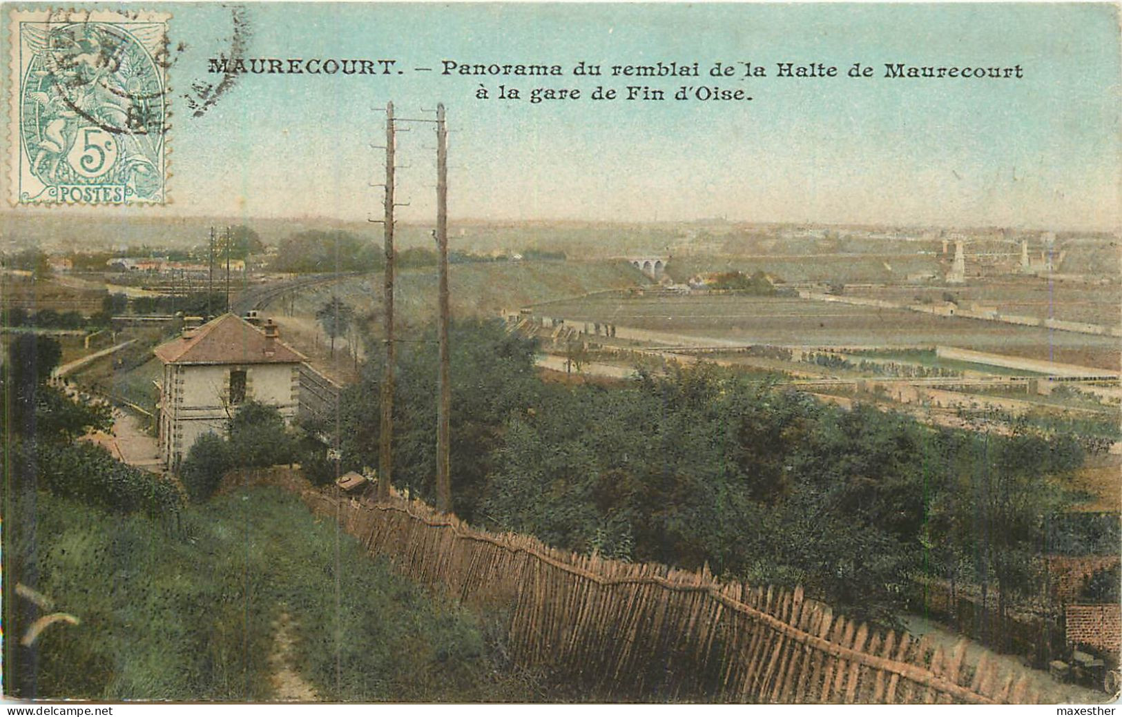 MAURECOURT Panorama Du Remblai De La Halte De ...à La Gare De Fin D'Oise - Maurecourt