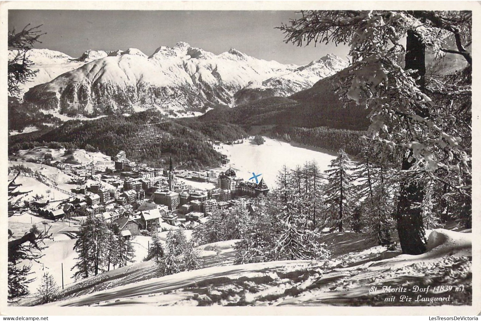 SUISSE - St Moritz - Dorf - Mit Piz Languard - Carte Postale Ancienne - Sankt Moritz