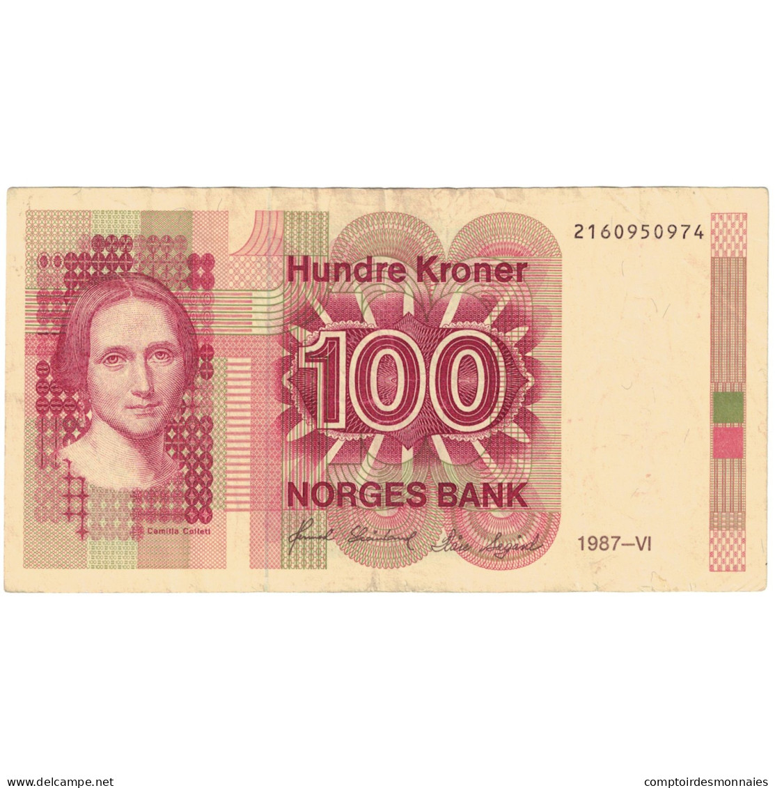 Billet, Norvège, 100 Kroner, 1987, KM:43c, TTB+ - Norvège