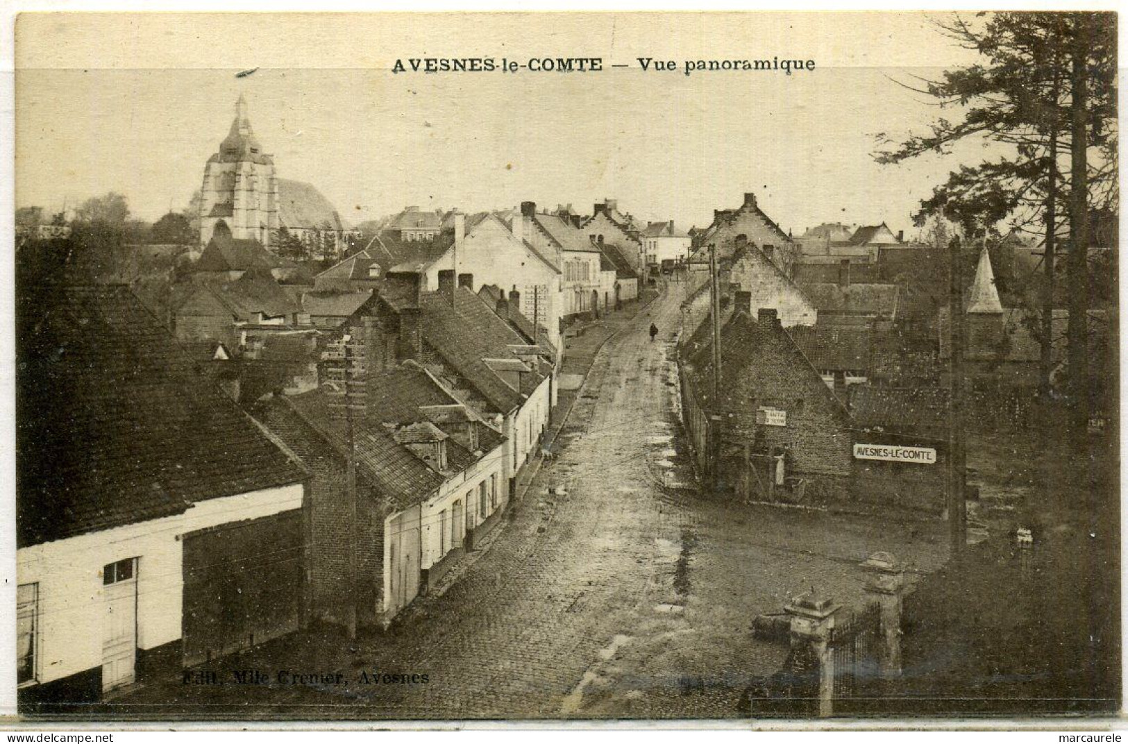 Cpa  Avesnes Le Comte (62)  Vue Générale Du Village - Avesnes Le Comte