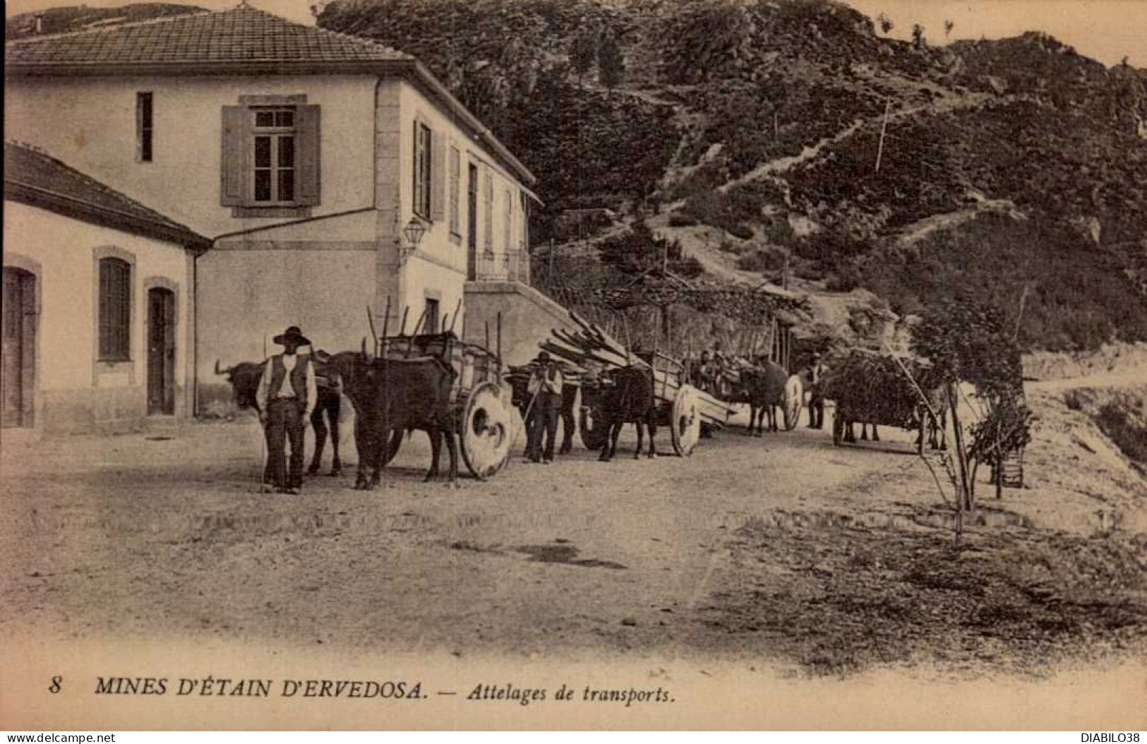 MINES D ' ETAIN D ' ERVEDOSA . ATTELAGES DE TRANSPORTS - Mines