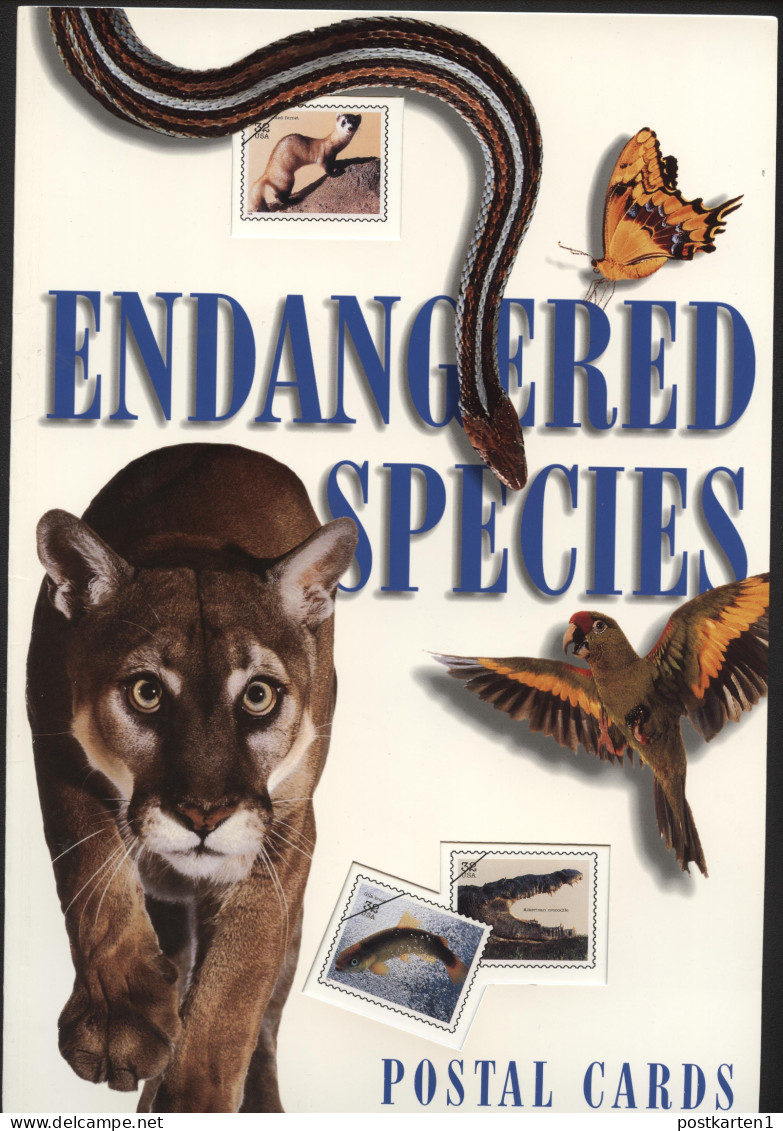 UX278a Postal Cards Booklet Of 15 ENDANGERED SPECIES 1996 Cat.$56.00 - 1981-00