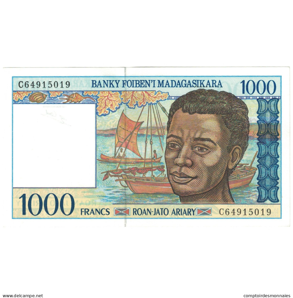 Billet, Madagascar, 1000 Francs = 200 Ariary, 1994, KM:76b, SUP - Madagascar