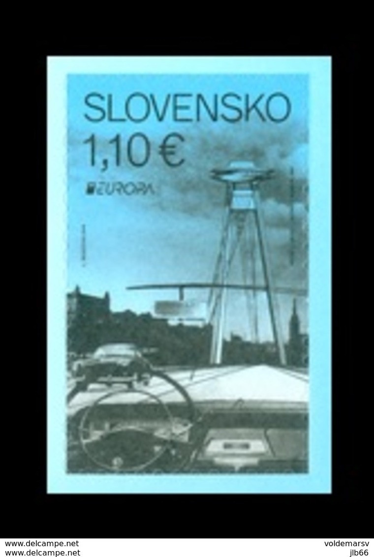 Slovaquie 2018 EUROPA Les 2 Timbres Dentelé Et Non Dentelé Auto Adhésif Pont Du Soulèvement National - Ungebraucht