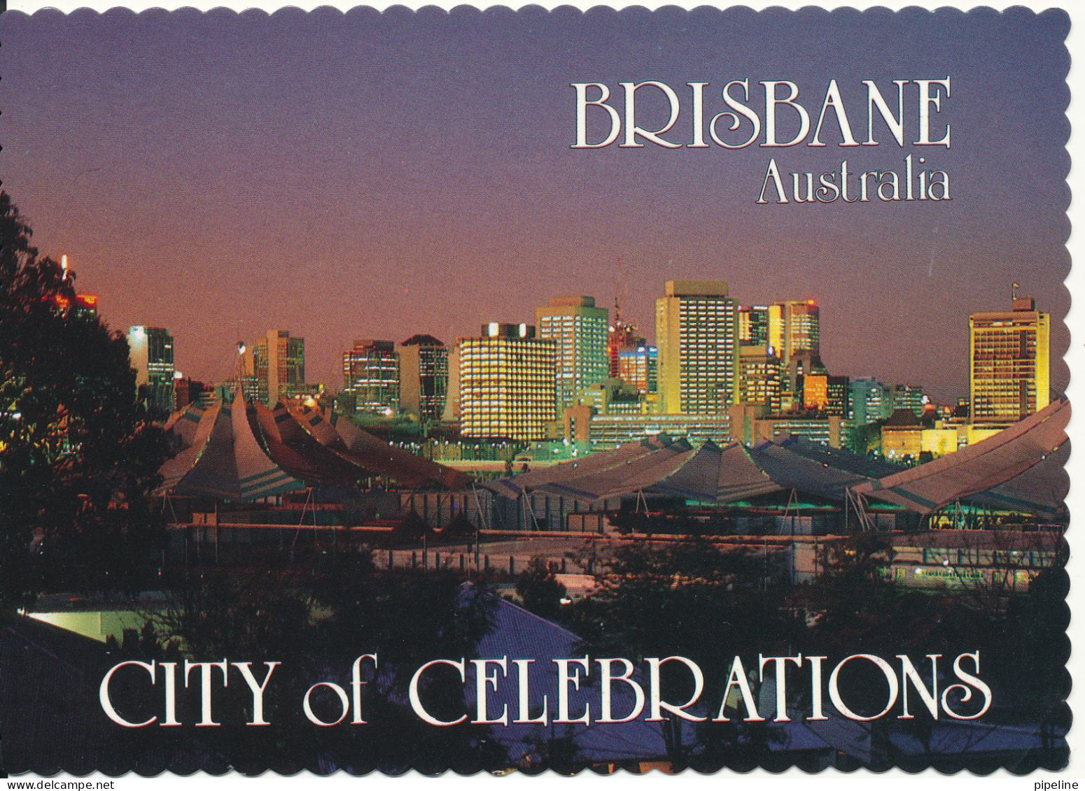 Australia Postcard Sent To Denmark 4-9-1988 Brisbane City Of Celebrations - Brisbane