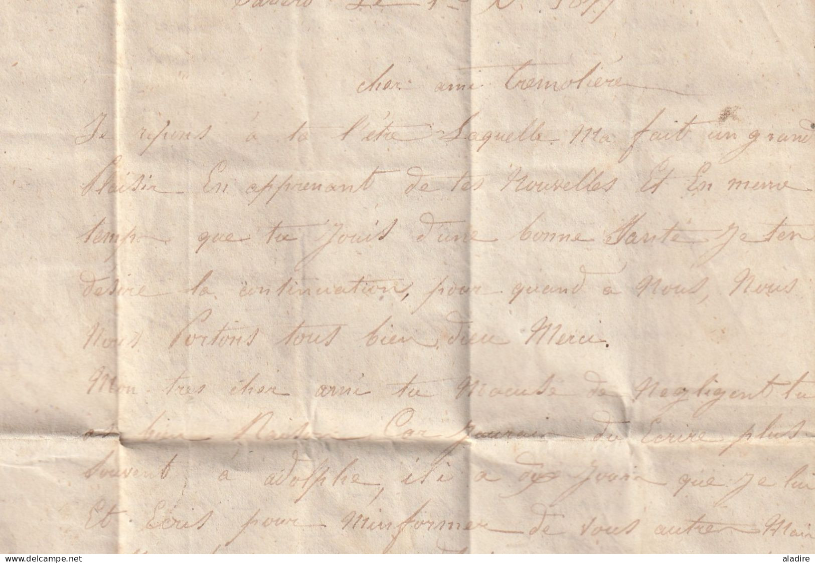 1847 - Lettre amicale de 3 pages serrées de SABERO, Leon vers COLY par MONTPAN, Dordogne, France