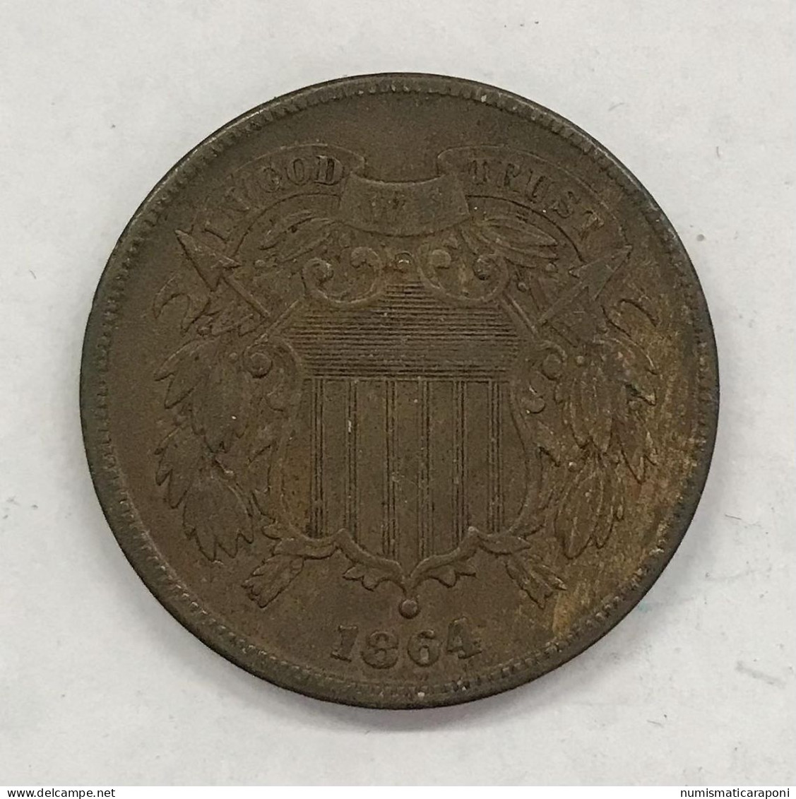 USA  U.s.a. 2 CENTS 1864 Km#94 Large  E.677 - 2, 3 & 20 Cent