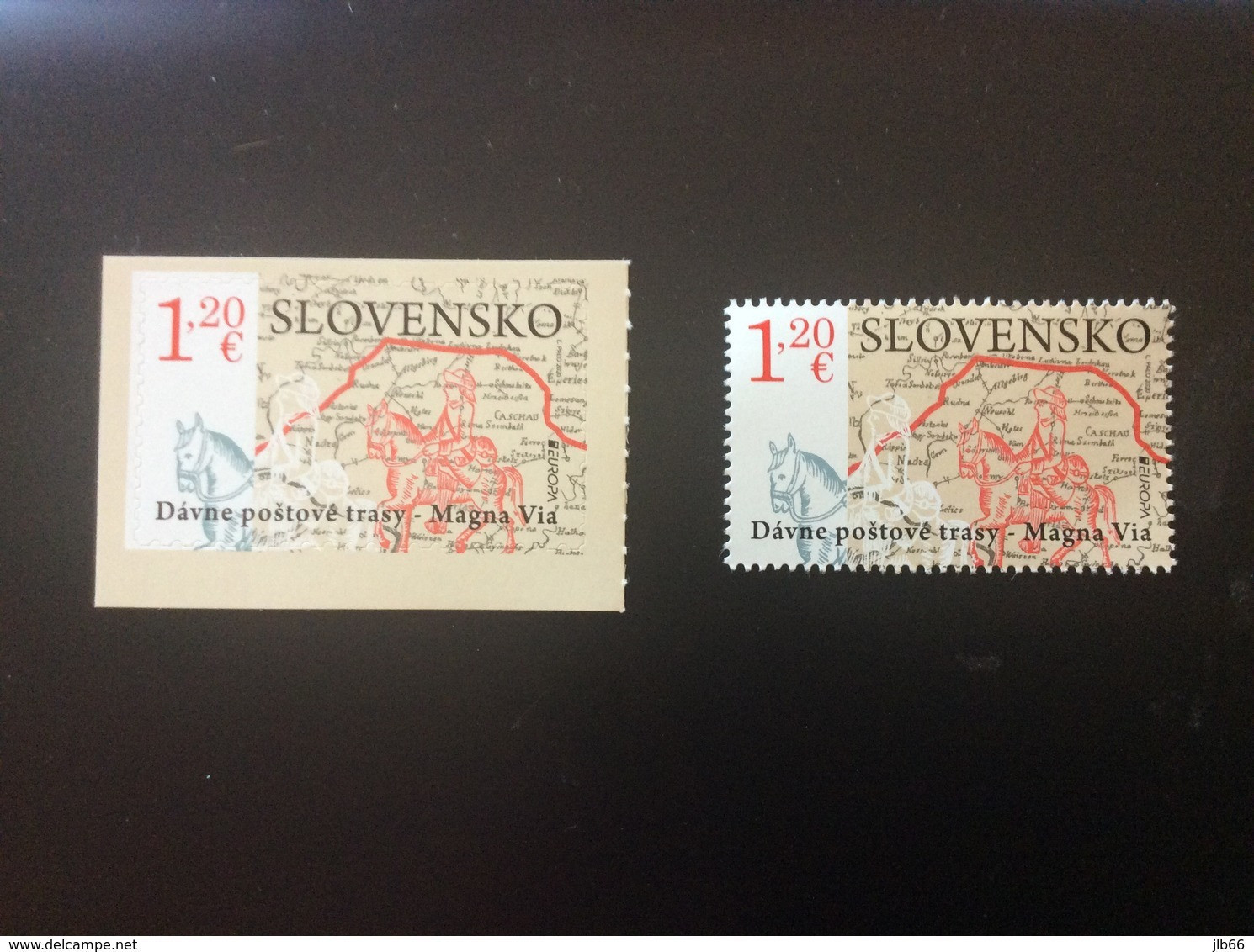 SK 2020 EUROPA Paire Dentelé Et ND ** Ancient Mail Routes The Magna Via Ancienne Route Postale - Unused Stamps