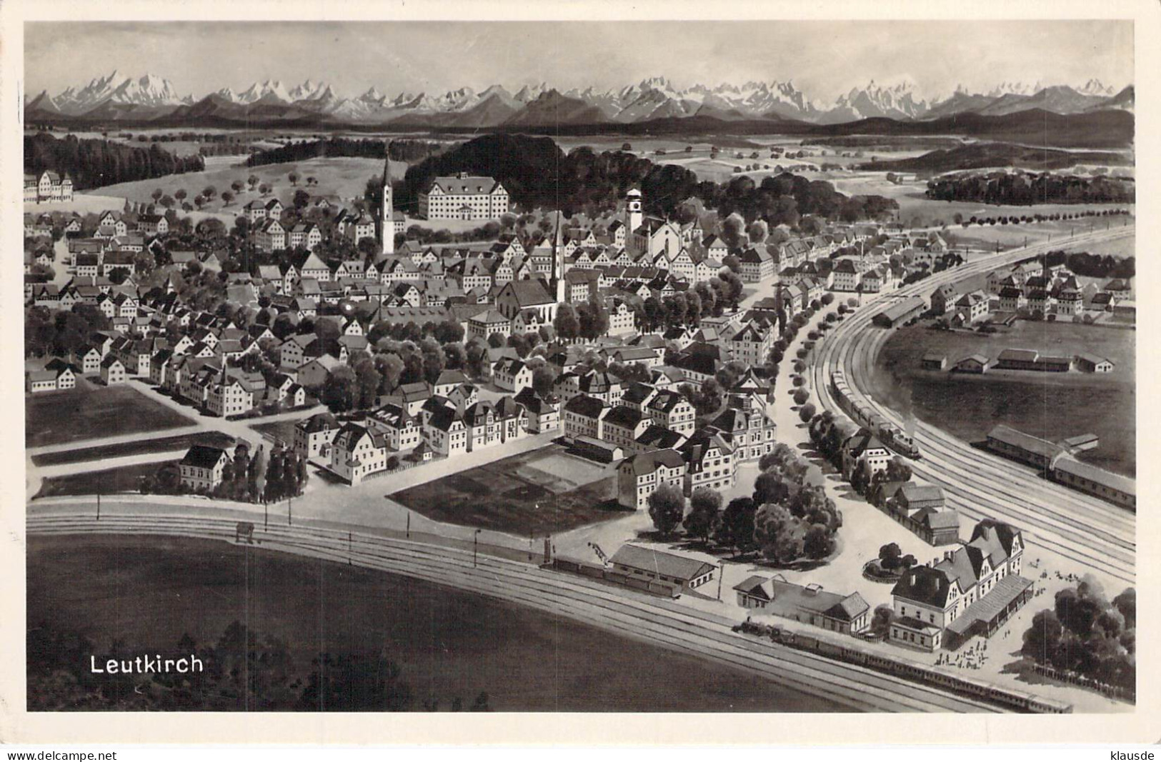 Leutkirch - Panorama Gel.1935 - Leutkirch I. Allg.