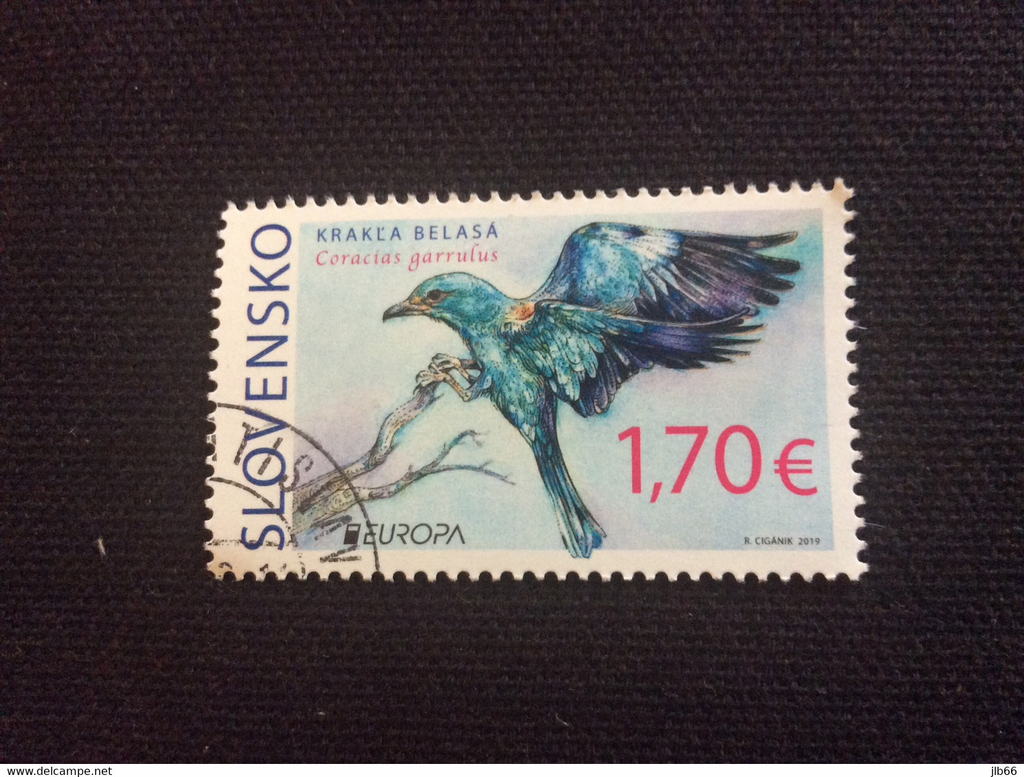 Slovaquie 2019 Oblitéré Yvert 764 EUROPA  Oiseau Le Rollier D'Europe Coracias Garrulus - Usados
