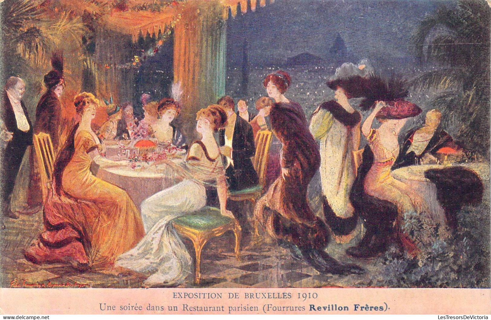 BELGIQUE - Exposition De Bruxelles 1910 - Une Soirée Dans Un Restaurant Parisien - Carte Postale Ancienne - Expositions Universelles