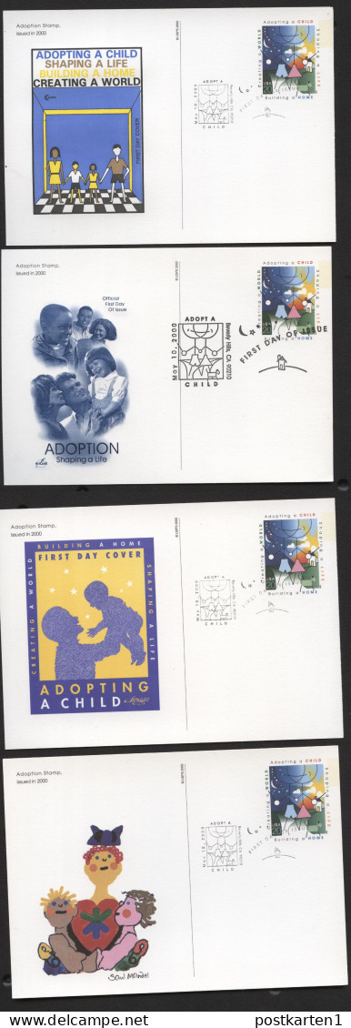 UX315 4 Postal Card ADOPTION FDC 2000 - 1981-00