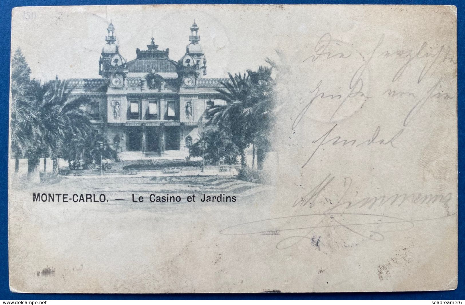 1898 MONACO Carte "Le Casino Et Jardins" Affranchissement Spectaculaire N°11 X2 + 12 X4 + 14 Obl Monte Carlo ►CARLSTAD - Cartas & Documentos