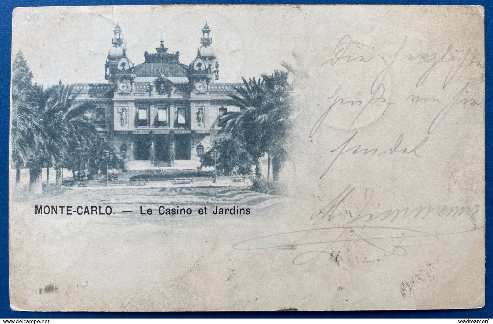 1898 MONACO Carte "Le Casino Et Jardins" Affranchissement Spectaculaire N°11 X2 + 12 X4 + 14 Obl Monte Carlo ►CARLSTAD - Storia Postale