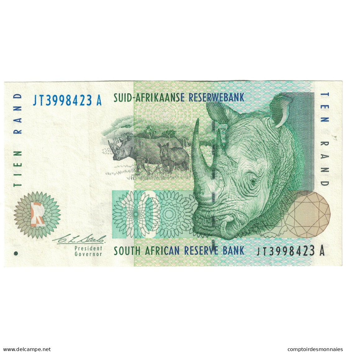 Billet, Afrique Du Sud, 10 Rand, KM:123a, SUP+ - Afrique Du Sud