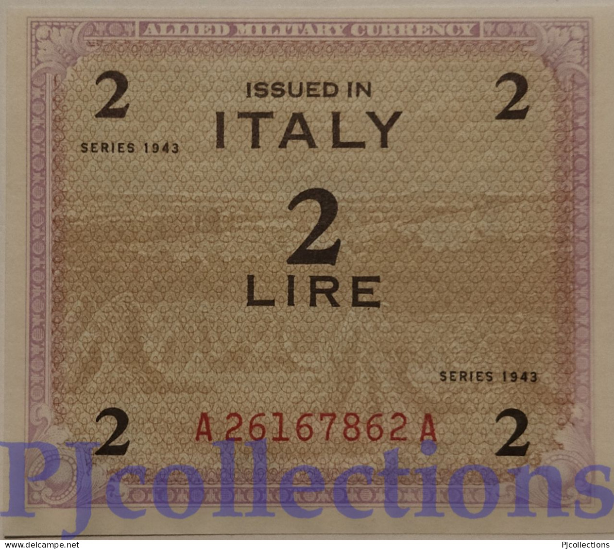 ITAIA - ITALY 2 LIRE 1943 PICK M11b UNC - Geallieerde Bezetting Tweede Wereldoorlog