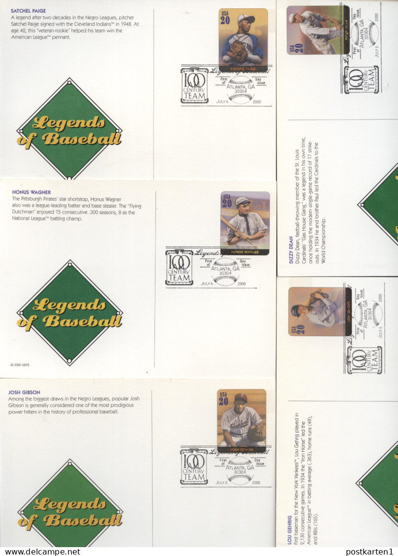 UX337-56 Postal Cards BASEBALL FDC 2000 - 1981-00