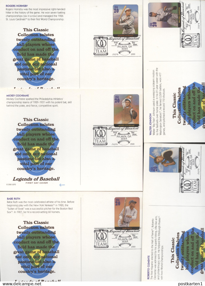 UX337-56 Postal Cards BASEBALL FDC CCCachets 2000 - 1981-00