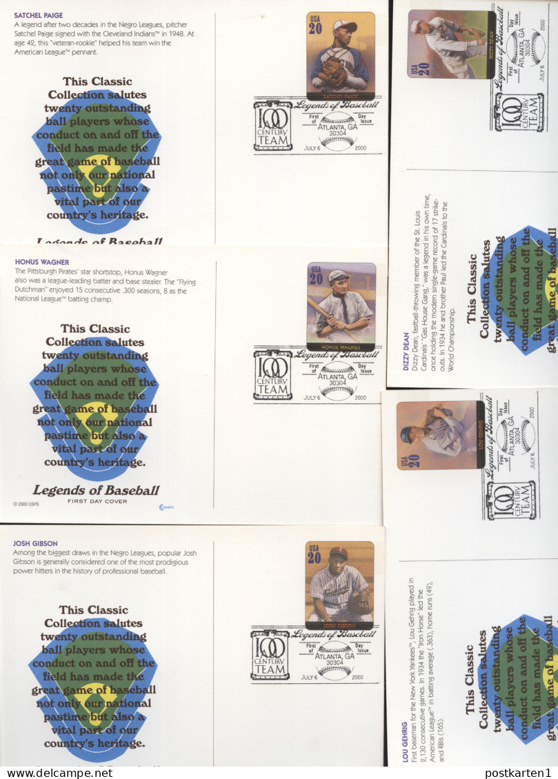 UX337-56 Postal Cards BASEBALL FDC CCCachets 2000 - 1981-00