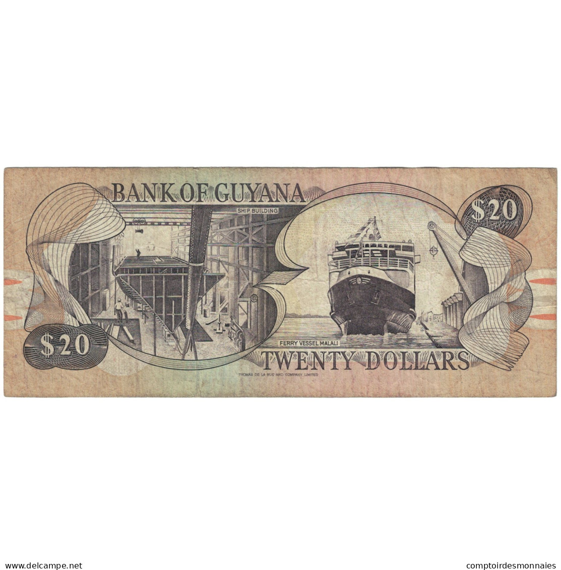 Billet, Guyana, 20 Dollars, 1996, KM:30c, B - Guyana