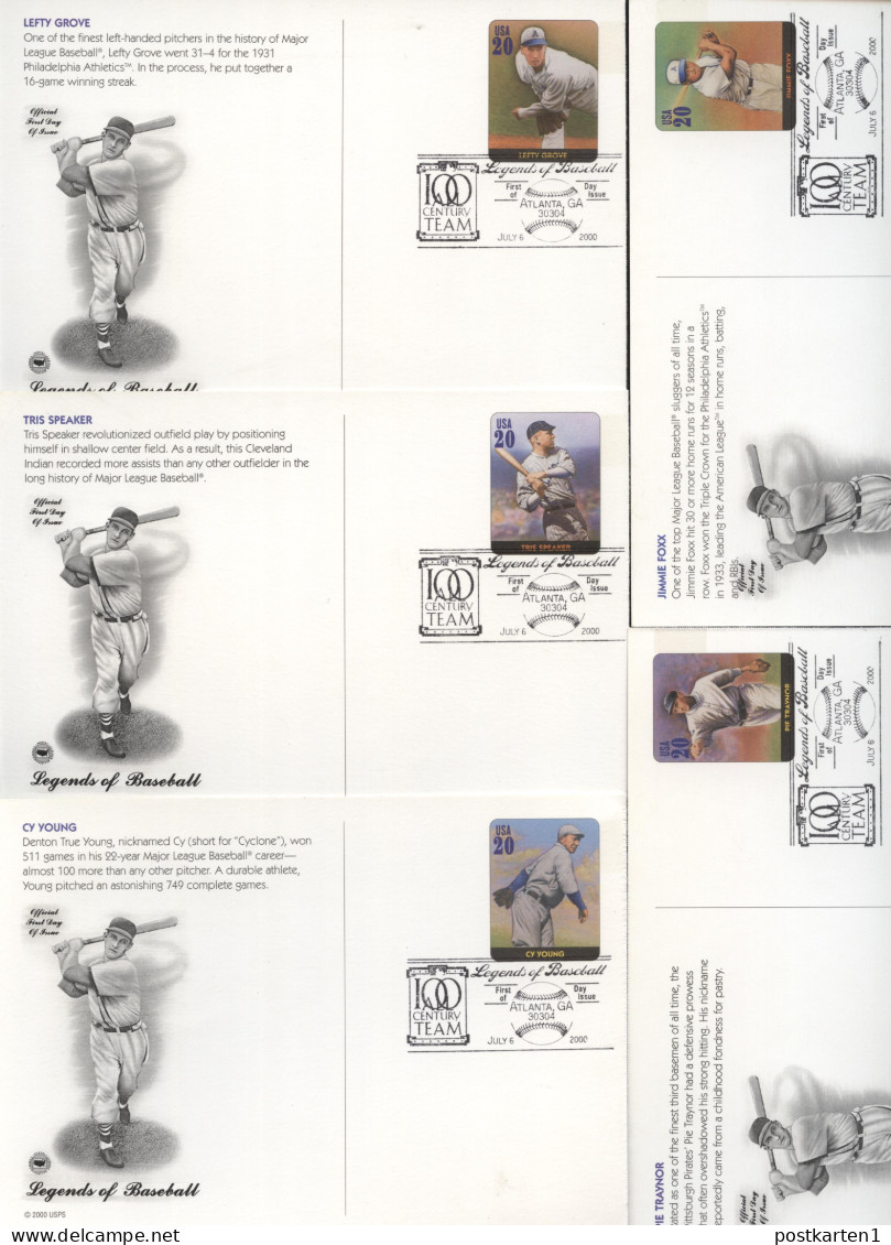 UX337-56 Postal Cards BASEBALL FDC PCS 2000 - 1981-00