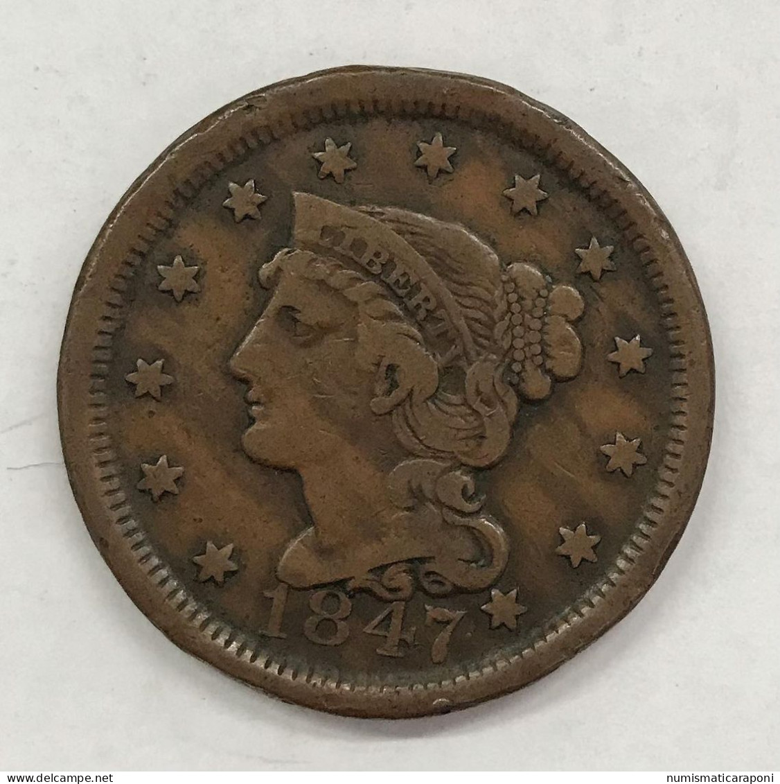 USA  U.s.a. 1 CENT 1847 Km#67 E.684 - 1840-1857: Braided Hair (Capelli Intrecciati)