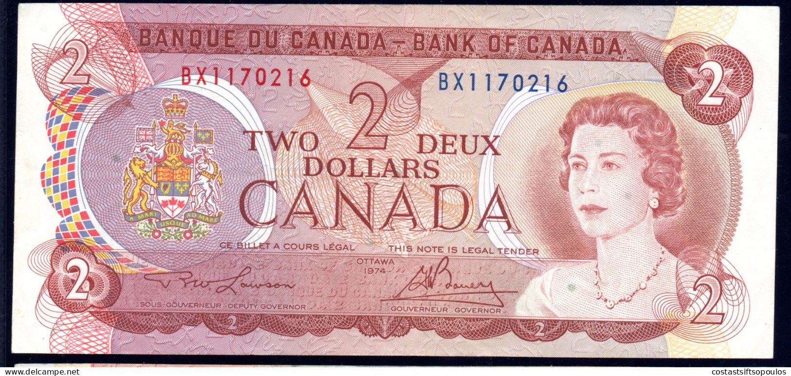 1524..CANADA. .1973 $1,1974 $ 2,1972 $5 CIRCULATED LOT.NICE CONDITION,7 SCANS - Canada