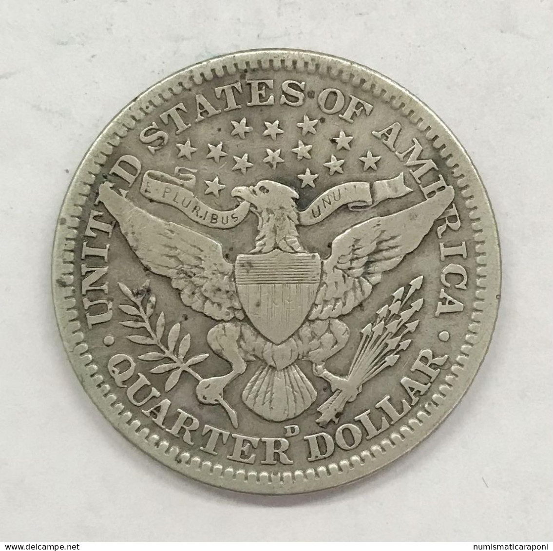 USA U.s.a. 1914 D Quarto Di Dollaro Quarter Dollar Km#114 E.688 - 1892-1916: Barber