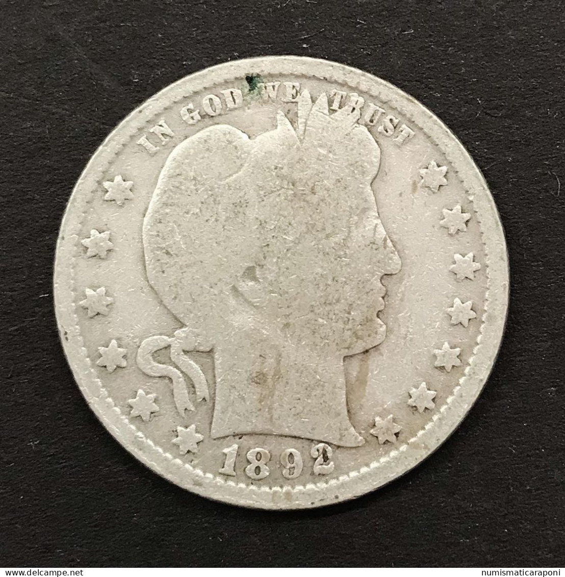 USA U.s.a. 1892 Quarto Di Dollaro Quarter Dollar Km#114 E.689 - 1892-1916: Barber
