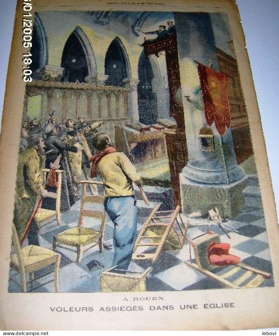 « A ROUEN « Voleurs Assiégés Dans Une église » In « Le Petit Parisien – Supplément Littéraire Illustré » N° 778 (1904) - Le Petit Parisien