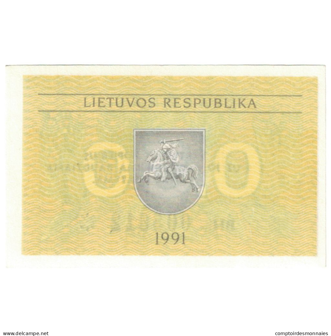 Billet, Lituanie, 0.50 Talonas, 1991, KM:31a, NEUF - Lituanie