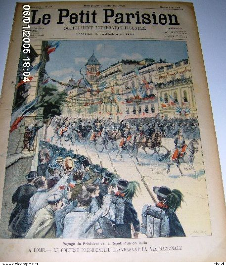 « Voyage Du Président De La République En Italie – A ROME – Le Cortège Présidentiel Traversant La Via Nazionale» --> - Le Petit Parisien