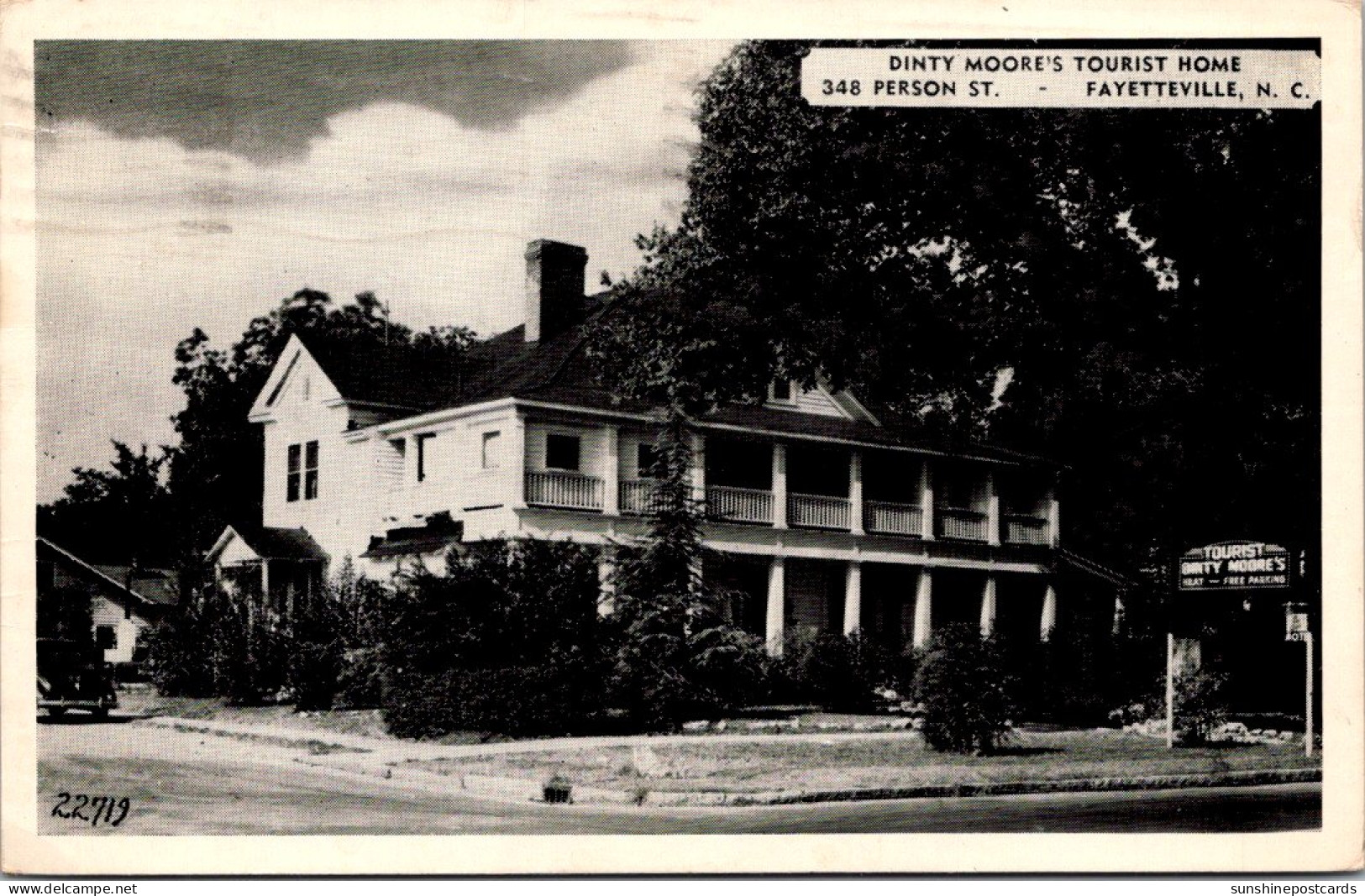 North Carolina Fayetteville Dinty Moore's Tourist Home 1948 - Fayetteville