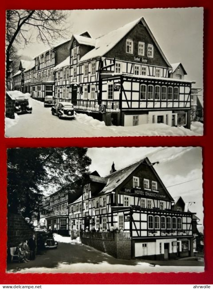 AK Nordenau Hochsauerland 2 AK Hotel Gnacke 1955, 1957 Stempel Schmallenberg - Warstein