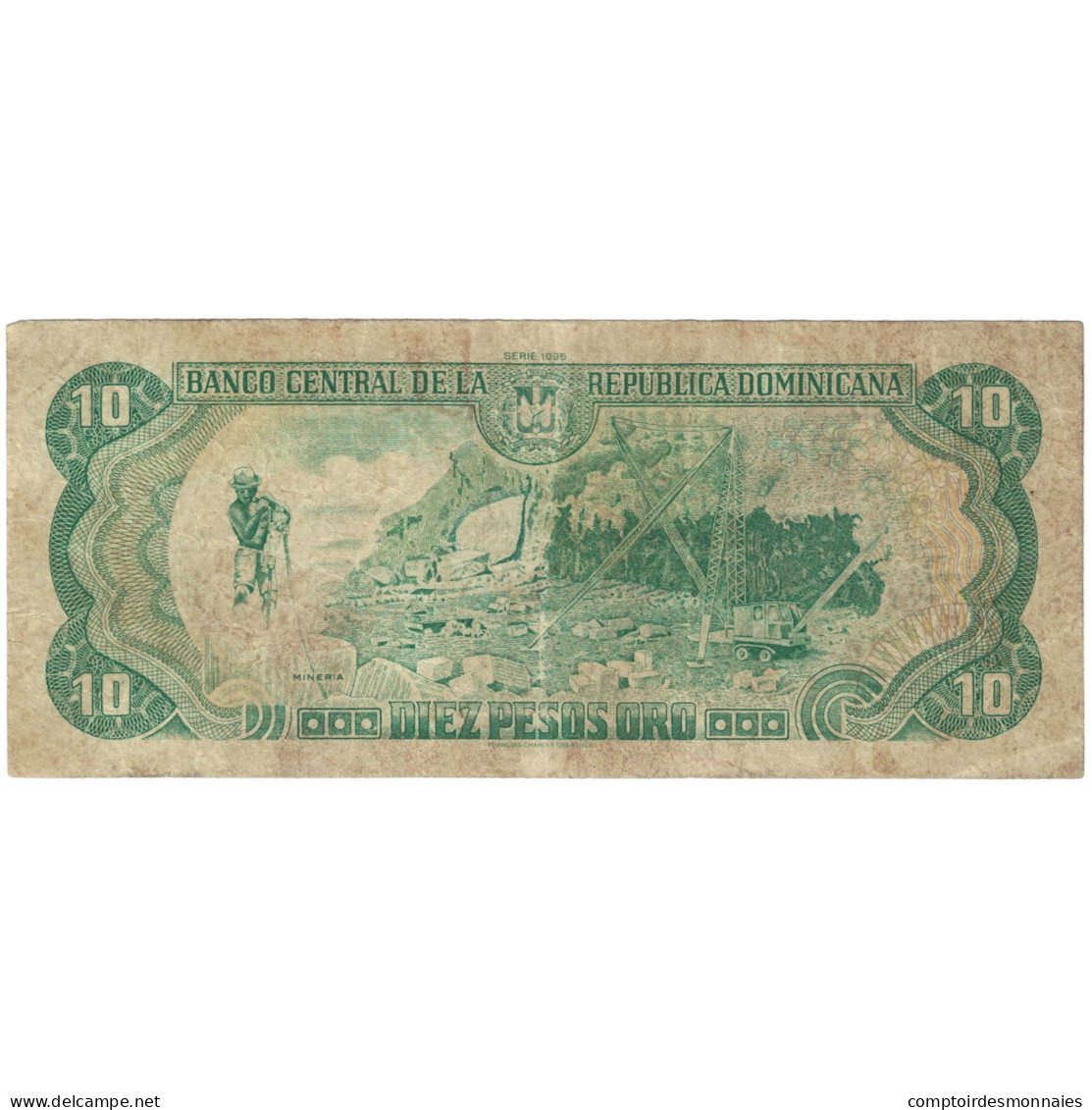 Billet, République Dominicaine, 10 Pesos Oro, 1995, KM:148a, TB - República Dominicana