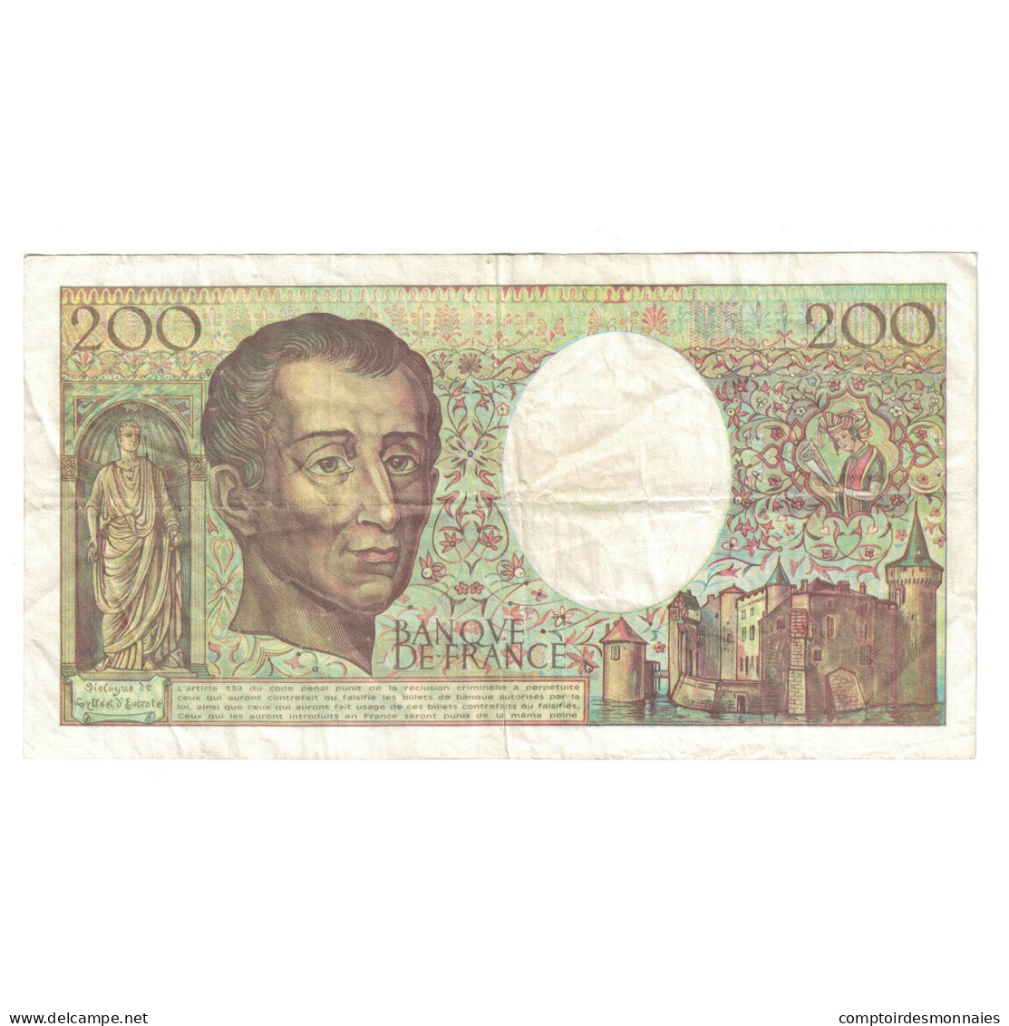 France, 200 Francs, Montesquieu, 1992, J.1018363344, TB, Fayette:70BIS01 - 200 F 1981-1994 ''Montesquieu''