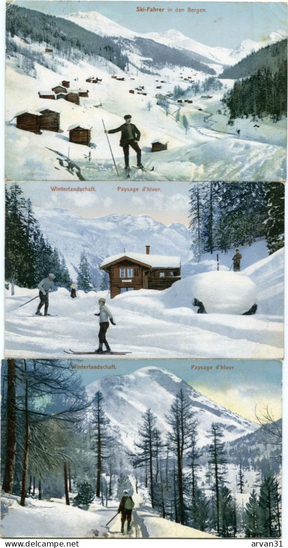 SUISSE - PAYSAGES D' HIVER - BEAU LOT De 3 CPA - - Au