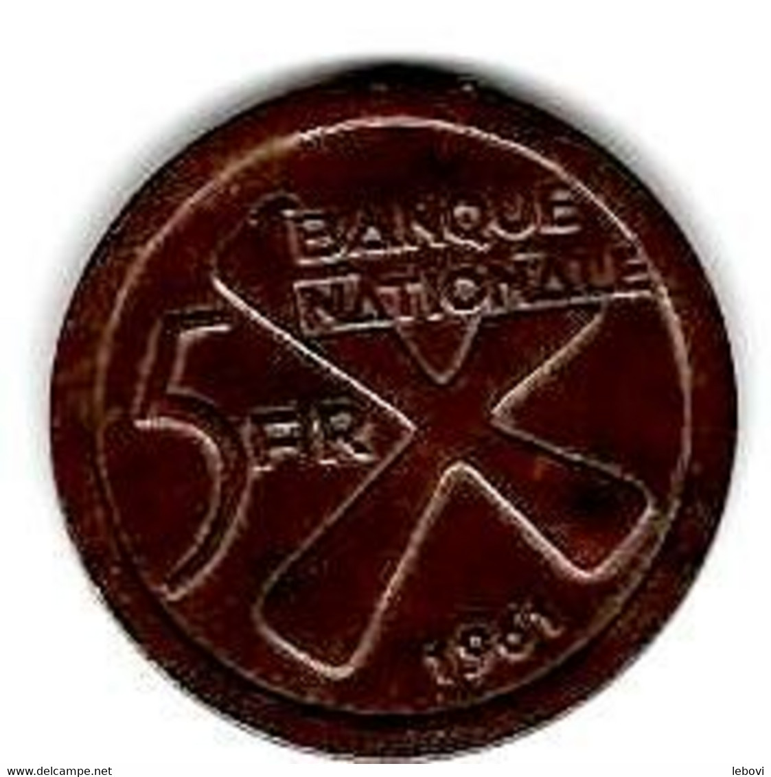 KATANGA – 5 Francs 1961 - Katanga