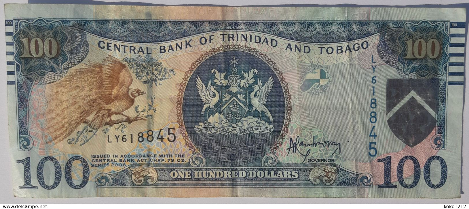 Trinitad And Tobago 100 Dollars P51b (sign. Jwala Rambarran) VF - Trinidad Y Tobago