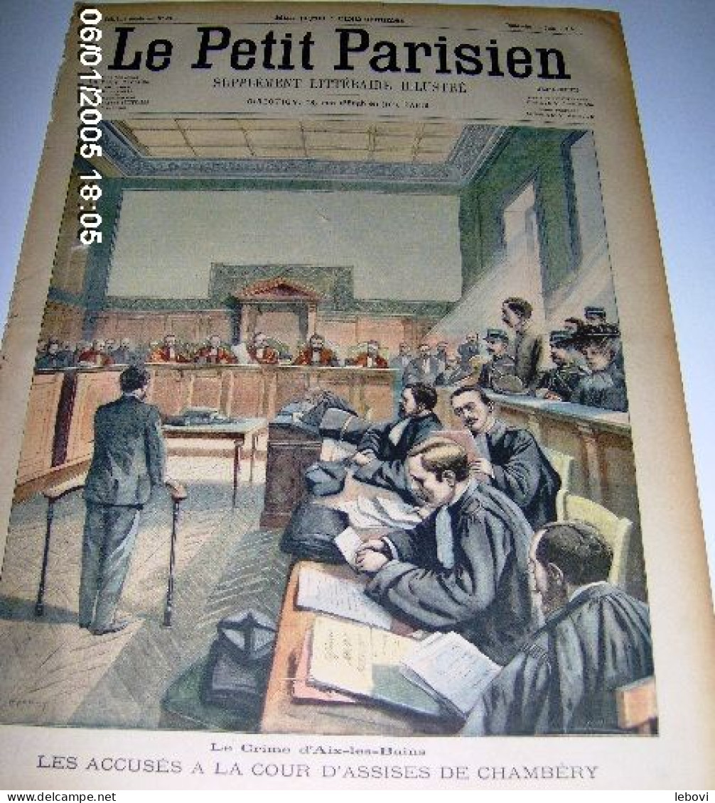 Le Crime D’AIX-LES-BAINS – Les Accusés à La Cour D’Assises De CHAMBERY »» In « Le Petit Parisien Raire Illustré » --> - Le Petit Parisien