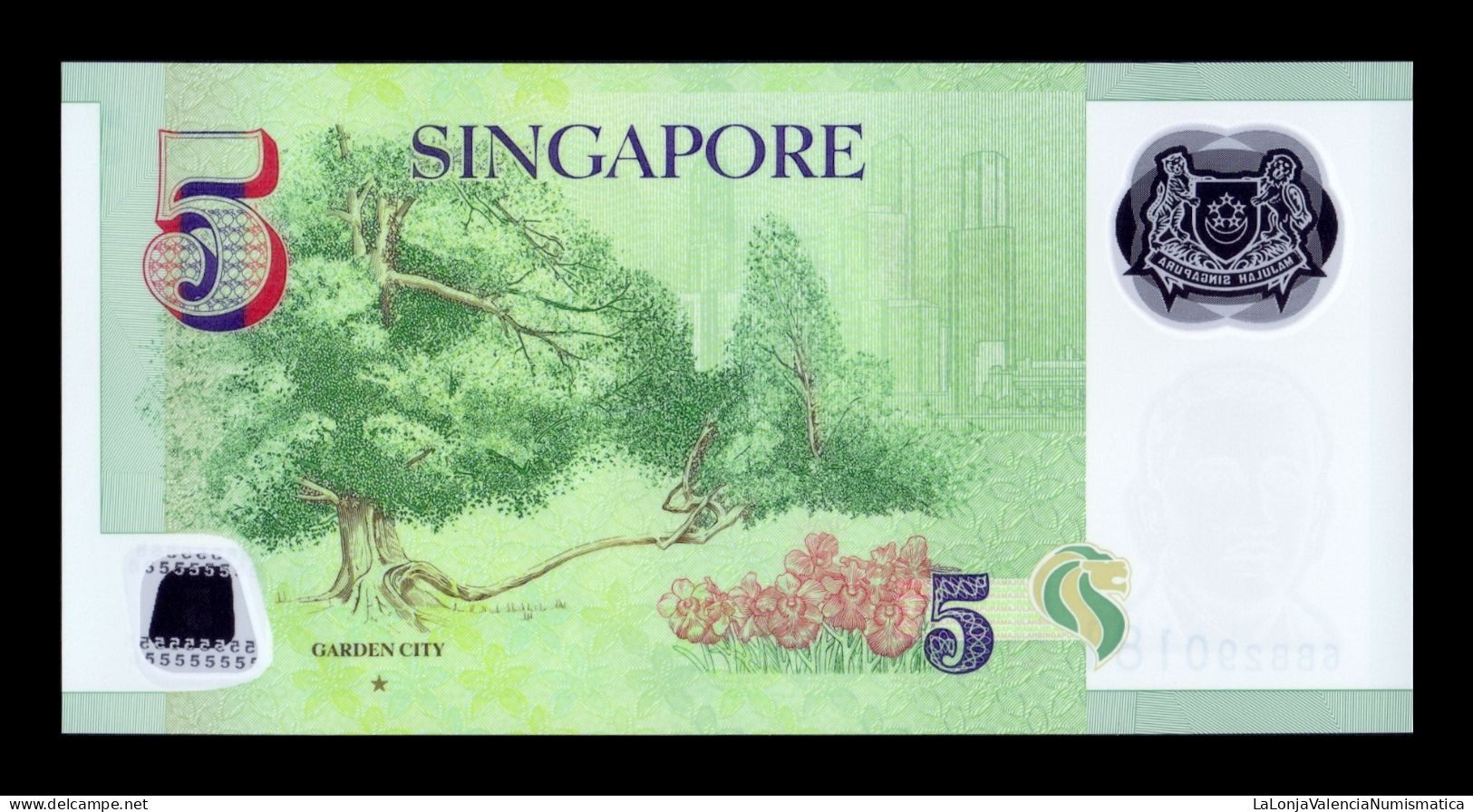 Singapur Singapore 5 Dollars 2020 Pick 47g Polymer Sc Unc - Singapour