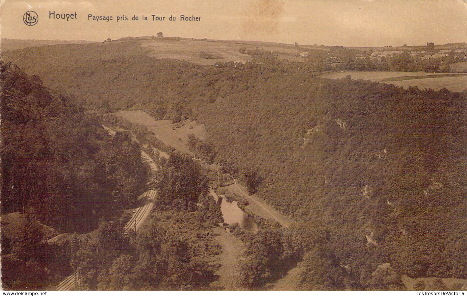 BELGIQUE - HOUYET - Paysage Pris De La Tour Du Rocher - Carte Postale Ancienne - Houyet