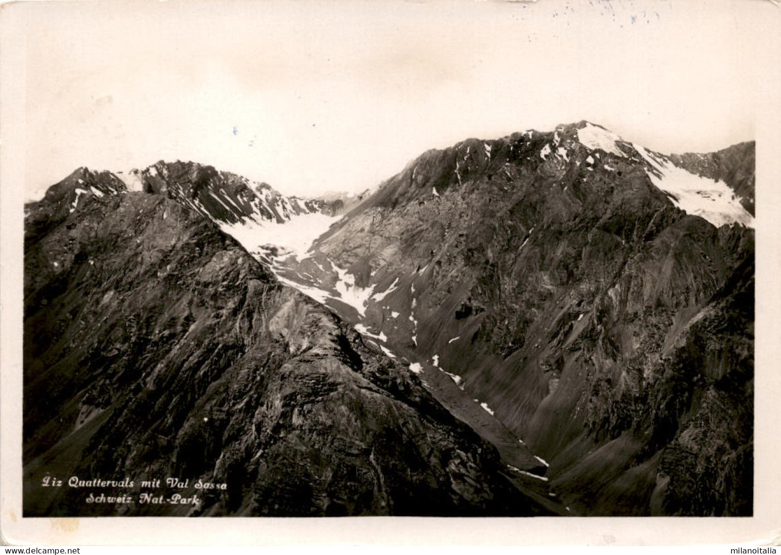 Piz Quattervals Mit Val Sassa - Schweiz. Nat.-Park (3154) * 24. 8. 1942 - Vals