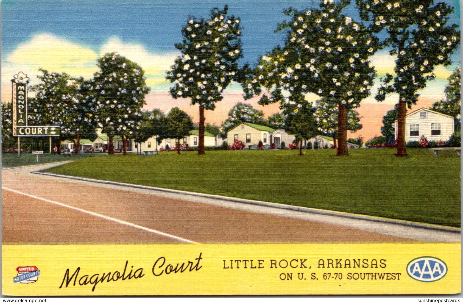 Arkansas Little Rock Magnolia Court Curteich - Little Rock