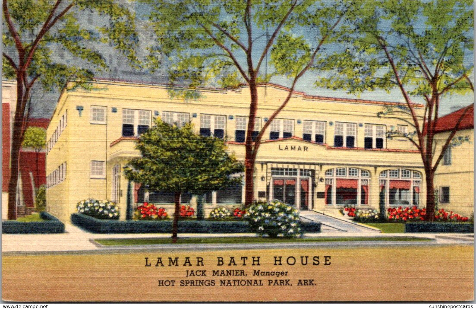 Arkansas Hot Springs Lamas Bath House Curteich - Hot Springs