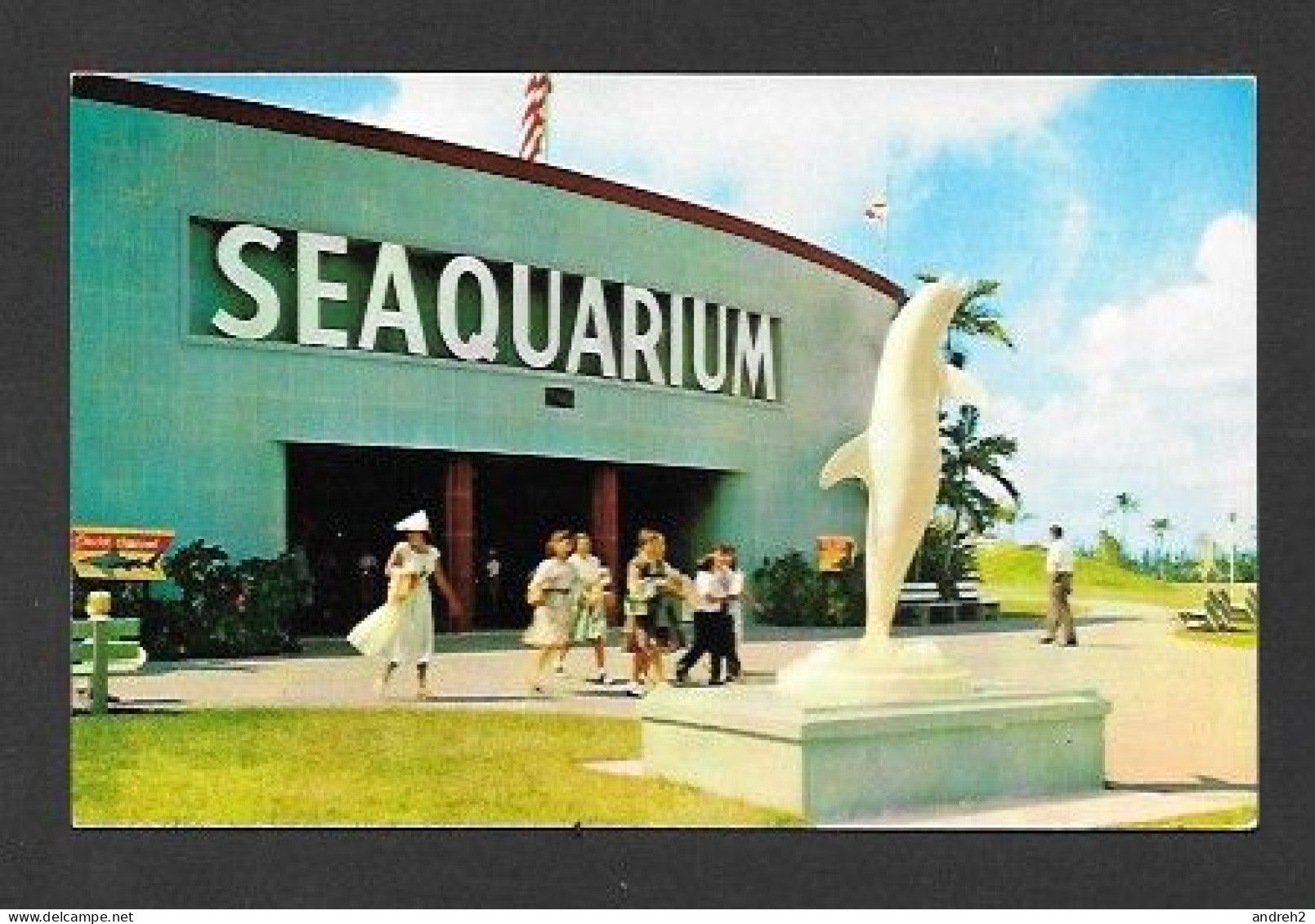 Miami Florida - Miami Seaquarium Entrance To Main Building Of Miami's Fabulous Seaquarium - Miami