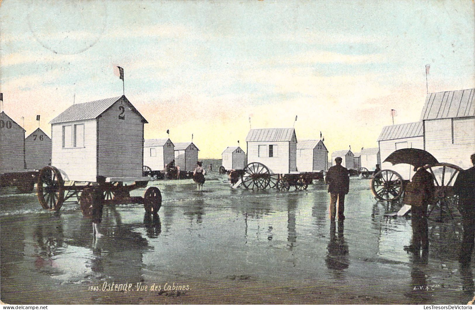 BELGIQUE - OSTENDE - Vue Des Cabines - Carte Postale Ancienne - Oostende