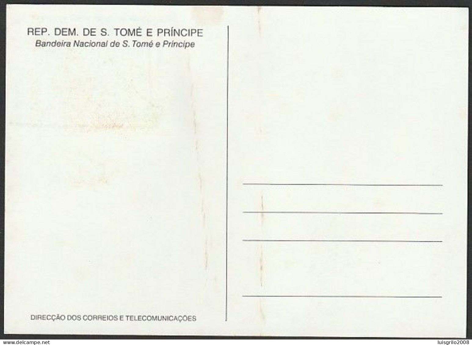 S. Tomé E Princípe R.D. 1978 - Aniversário Da Independência/ Bandeira Nacional -|- Maximum Postcard - Santo Tomé Y Príncipe